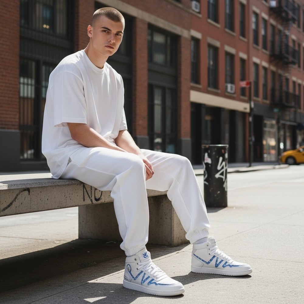 Drifts Early Bird White/Blue Shoes. Size Men's 11/Women's 12.5. Retails for $160
